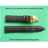 Morellato 20 Mm Bracciale In Vero Cuoio Granato Nero Con Chiusura Deployante Gialla