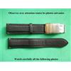 Morellato 20 Mm Bracciale In Vera Pelle Di Vitello Grano Nero Cucito Su Fibbia Deployante