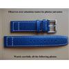 Morellato 20 Mm Bracciale In Pelle Di Vitello Vera Grembiule Blu Petrolio Cucitura Bianca