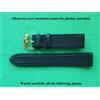Morellato 20 Mm Bracciale In Pelle Di Vitello Vera Grana Nera Spessa 18 Mm Alla Fibbia