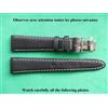 Morellato 20 MM Cinturino IN Pelle Di Vitello Autentica Nero Su Cappio Farfalla 16 Al