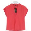 S. OLIVER Black Label T-Shirt Donna UK 6 Collo A V Pullover In Lino Rosa
