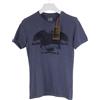 NORTH COAST T-Shirt Super Slim Da Uomo SMALL A Maniche Corte Con Motivo Blu