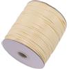 Wambere Corda di cera, 1,5 mm x 10 m, corda di cotone cerato, corda di cuoio per fai da te, per la creazione di gioielli, color crema