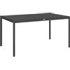 Outsunny Tavolo da Giardino a Doghe per 6 Persone in Acciaio e Alluminio, 145x90x74 cm, Grigio Scuro | Aosom Italy