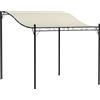 Outsunny Pergola Ricurva con 16 Fori di Drenaggio, in Metallo e Poliestere, 248x298x200/250 cm, Bianco Crema | Aosom Itay