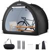 VEVOR Spaziosa Tenda per Riporre le Bici all'Aperto con Finestra Ventilata, Tenda Impermeabile a Forma di Ventaglio con Fibra di Vetro e Doppie Cerniere da 4 a 5 Bici, 2190 x 1550 x 1730 mm
