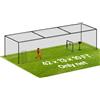 VEVOR Gabbia da Battuta Pop-Up di Baseball da 12700 x 3900 x 3080 mm, Gabbia da Battuta Portatile Indipendente, con HDPE Annodato a 30 Strati e Moschettoni, per Interni ed Esterni, Solo Rete