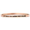 Beloved Bracciale da donna in acciaio Emozionale - frasi, pensieri, parole con charms - incisione su due lati - colore silver (MOD 5 Rose Gold)