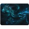 Silent Monsters Tappetino Mouse 24 x 20 cm piccolo, Drago, Bordo tagliato al laser, Durevoli, antiscivolo e silenzioso, gioco, ufficio, casa, lavabile, arrotolabile, Tappetini per il Gaming Mousepad
