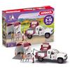 SCHLEICH Horse Club | Veterinaria Mobile con rimorchio 42704 | Set con Pick-up & rimorchio, 1 Cavallo, Personaggio articolato & Accessori | Regalo Perfetto per Bambine/i | da 5 Anni | 90 Pezzi