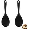 BLUGUL 4 Pezzi Cucchiaio Silicone, Resistente al Calore Spatola per Cucinare e Cuocere, A Forma di Pala, Grande