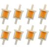 Lunpoem 8 PCS Filtro Carburante Universale Riutilizzabile 8mm, Filtro Benzina Trasparente ad Alta Densità per Moto, Scooter, Tosaerba, Quad, Barca, Per Tubi Ø 7-8 mm