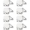 Mewtush 8PCS Mini Chiusura a Pressione, Serratura a Molla per Armadi, Mini Touch Fermo Porta, Mini Chiavistelli Automatici, Installazione Facile con Viti di Montaggio, Ideale per Armadi da Cucina e Guardaroba