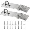 Tuwonwa 2PCS 4 Pollici Lucchetto Hasp Chiusura Porta, 304 Serratura Porta Catenaccio Antifurto Antiruggine, Lucchetto per Armadio, Tavolo Pieghevole, Chiavistello Porta, Serratura Sicurezza Interno ed Esterno