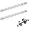 Hawpasy 2 PCS Maniglia per Porta 140 mm, Perno Quadrato 8 mm x 140 mm, Perno di Ricambio in Acciaio Zincato, Perno di Fissaggio per Maniglie e Pomelli di Porta