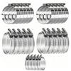 pawpoem 25 PCS Fascette Stringitubo Regolabile 6-51mm Gamma Acciaio Inox, Fascette Metalliche Stringitubo di Alta Resistenza 6-51mm, Fascetta Stringitubo Inox per Tubi Gas, Acqua, Auto, Moto, Applicazioni
