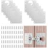 Smomend 10 PCS Piastra di Riparazione per Cerniere in Acciaio inossidabile, Piastras di Riparaziones per Porte Cerniere con Fori con 60 Viti, Riparazione Della Cerniere per Armadi Mobili Legno Porte Cucina