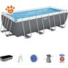 Bestway Piscina Rettangolare Steel Pro Max (488x244x122cm) con Pompa a Filtro Art. 56670 - Steel Pro Max (488x244x122cm)