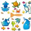 Smomend 24 PCS Adesivi Antiscivolo per Vasca da Bagno, Adesivi Bagno, Antiscivolo Vasca, Tema Mare per Maggiore Sicurezza dei Bambini, Adesivi Facili da Applicare con Raschietto di qualità