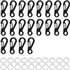 Yewseas 40 pezzi Mini Moschettone Ganci Mini SF Moschettoni Clip con portachiavi per ganci per bottiglie dello zaino, Escursionismo, Viaggi, Campeggio e Attività all'Aperto