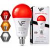 VERLSA Lampada Luce Rossa Melatonina con 3 sfumature- E27-7w - lampada luce melatonina 625nm, ambra 1600k e bianco 4000k - Luce rossa Notturna Rilassante, Bilancia il Ritmo Circadiano (1, E14)