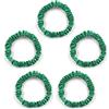 Townssilk Silk Skinnie, elastici per capelli, 100% pura seta di gelso, 22 momme, per capelli, lussuosi, elastici, 5 elastici per capelli, colore green