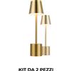 Pyramidea Kit 2 Lampade da Tavolo Colore Gold LRP11G