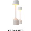 Pyramidea Kit 4 Lampade da Tavolo Colore Bianco LRP10B