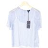 Armani Jeans Blusa Armani Jeans A5009 Donna US 6 Maniche Corte Setosa Trasparente Decorato