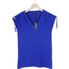 NAUTICA T-Shirt Donna 2XS Blend Lino Senza Maniche Coulisse Spalle Blu