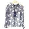 Armani Jeans A5C26 Camicetta Donna US 8 Seta Puro Fantasia Foderato Manica Lunga