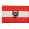 AZ FLAG Bandiera Austria Con Aquila 45x30 cm - Bandierina Austriaca Con Stemma 30x45 cm Cordicelle