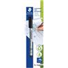 STAEDTLER Lumocolor 315-9 BKDA - Penna non permanente, solubile in acqua, Made in Germany, ricaricabile, a lunga durata, punta tonda M circa 1,0, 1 penna universale su blister