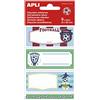 APLI 18441 - Etichette scolastiche da calcio 9 u.