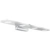 Eglo LED Applique Cabus, lampada da parete, luce specchio LED in metallo | e plastica satinata, lampada bagno cromata, LED per ambienti umidi luce calda, IP44, L 58 cm