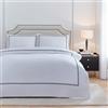 Paoletti Set copripiumino Elara - Set di biancheria da letto di lusso in cotone a 200 fili con bordo ricamato (Nero - Super King)