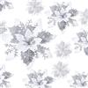 Geosar 24 Pezzi di Fiori Artificiali di Stella di Natale Glitterati Poinsettia di Natale con Clip per Addobbi di Regali e Alberi di Natale, 6 Pollici, 4 Pollici, 3 Pollici (Argento e Bianco)