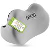 feela.® Cuscino schiena ergonomico per sedia da ufficio | cuscino lombare come cuscino per sedia per casa, ufficio o supporto per la schiena in casa ufficio (Argento)
