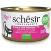 Schesir Cibo Umido Complementare in Lattine da 70 gr per Gatti - Pollo con Prosciutto - 12x70 gr - JELLY