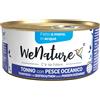 WeNature Cibo Umido Per Gatti - 12x85 gr - IN ACQUA DI COTTURA - Tonno con Pesce Oceanico