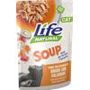 Life Cat Natural Soup Cibo Umido per Gatti - Tonno con Salmone - 30x60 gr