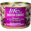Life Dog Mixer Crocc Cibo Umido per Cani - Pollo con Prosciutto - 6x150 gr