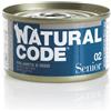 Natural Code Senior Cibo Umido per Gatti - S02 - Palamita (Pesce Azzurro) e Riso - OFFERTA SPECIALE! - 24x85 gr