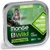 Monge BWild Terrine Grain Free Cibo Umido per Gatti - Cinghiale - 8x100 gr - STERILIZED