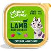 Edgard Cooper Adult Cibo Umido per Gatti Adulti e Sterilizzati - Pollo e Agnello - 16x85 gr