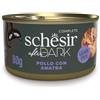 Schesir After Dark Cibo Umido per Gatti - Pollo con Anatra - 12x80 gr - IN BRODO