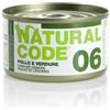 Natural Code Adult Cat Cibo Umido per Gatti - 06-Pollo e Verdure - 24x85 gr