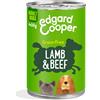 Edgard Cooper Agnello e Manzo Cibo Umido per Cani Adulti - 6x400 gr - OFFERTA SPECIALE! 5+1 OMAGGIO!