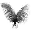 PATIKIL 30 Pz Piume Struzzo Naturali Ingrosso 10-12 Pollici/ 25-30 cm Grandi Piume Struzzo per Artigianato Decorazione Casa Matrimonio Festa Decorativa Vaso (Nero)